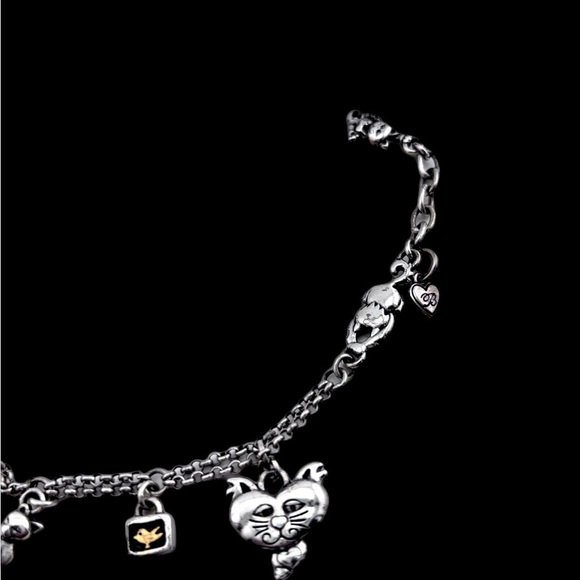 Brighton Pedigree Cat Locket Heart Retired Heart Charm Bracelet PURRFECT! - Picture 3 of 11